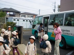 園バスが到着しました。